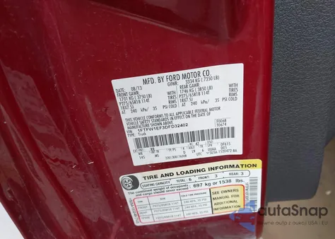 2013 Ford F-150 Xlt from USA, damaged, VIN 1FTFW1EF3DFD32402